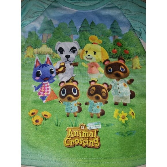 Nwt Horizons Animal Crossing Pajamas Set 2 Pieces XS Blue Nintendo Girls Set - Picture 4 of 7